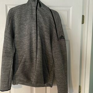Adidas grey zip up hoodie size Large